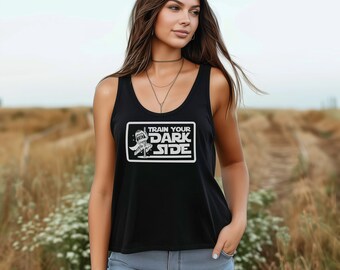 Train Your Dark Side Darth Vader Pole Dancing Racerback Tank