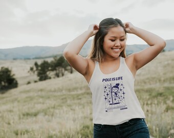 Cartoon Cutie Tank Top "Pole is Life"