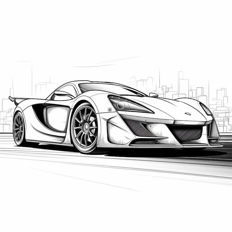 Car Coloring Pages Printable Coloring Book - Etsy