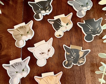 Biting Kitty Bookmark - Cat Magnetic Bookmark - Matte Scratch-resistant finish