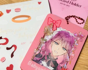 Babygirl Frame Photocard Holder / Toploader - Character Frame - Photo Keychain [4.25” x 3” ]