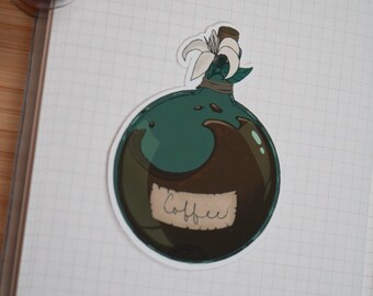 Coffee Potion Sticker - Waterproof Sticker