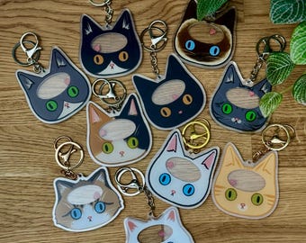Pea-Brained Kitty Shaker Keychains - One Braincell Cat Shaker Keychain