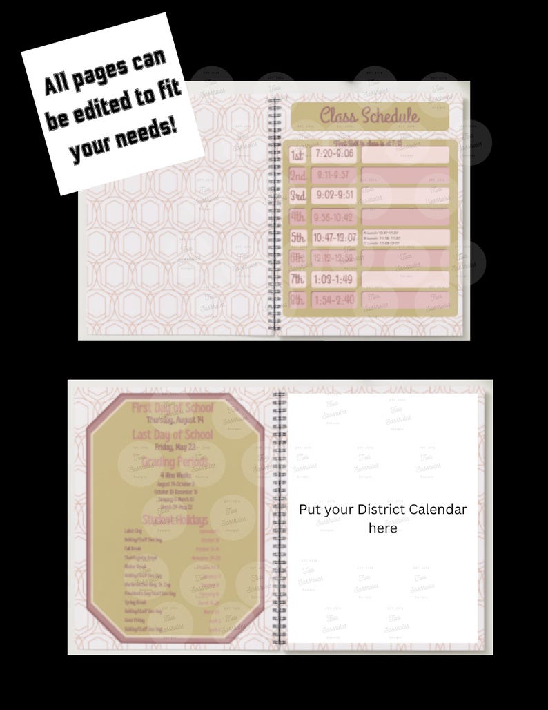 Pretty in Pink Planner- Digital Download - Etsy Canada