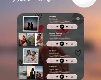 Album Spotify personnalisé | Album photo Spotify | Liste de lecture de couple personnalisée | Livre photo Spotify | Album d'amour | Souvenirs de couple personnalisés