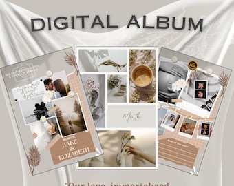 Album numérique modifiable | Livre photo personnalisable | Modèle Canva modifiable | Livre de mémoire numérique | Album photo personnalisé | Livre de mémoire numérique