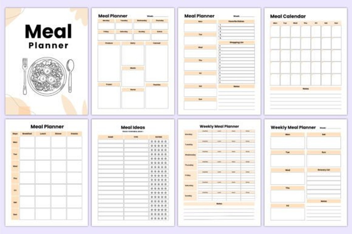 Digital Meal Planner | Organize Your Meals and Save Time | Printable ...