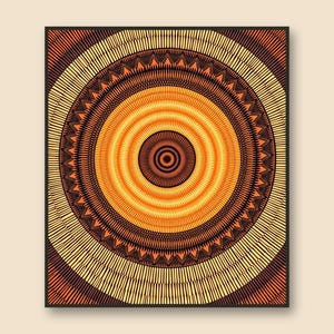 Estampado de cesta tejida, arte mural en terracota y ocre óxido, descarga digital imprimible, decoración geométrica afrohemia, arte bohemio terroso. imagen 3