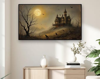 Halloween Frame TV Art Set of 10, Vintage Spooky Paintings for Samsung Frame TV, Gothic Halloween Decor, 4K Digital Download
