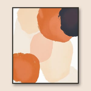 Print met roestbruine cirkels, abstracte boho-muurdecoratie, digitale download, terracotta-paarse accentdecoratie, kunst voor de woonkamer afbeelding 3