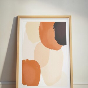 Print met roestbruine cirkels, abstracte boho-muurdecoratie, digitale download, terracotta-paarse accentdecoratie, kunst voor de woonkamer afbeelding 6