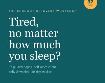Burnout Recovery Workbook 2026, Printable Self Care Journal, Guided Workbook with Self Assessment, Digital Download, A4 US Letter