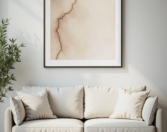 Textured Clay Print, Wabi Sabi Wall Art, Earthy Neutral Decor, Beige Organic Abstract, Printable Digital Download