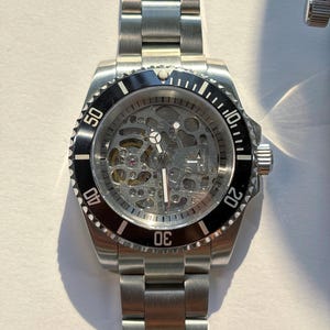 Skeleton Diver 40mm - Display (See-Through) caseback - black bezel automatic NH72a movement - birthday gift graduation wedding  Christmas
