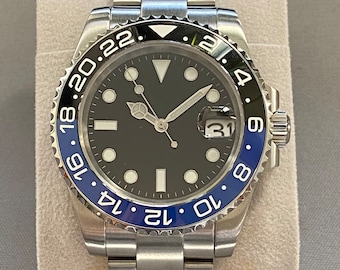 40 mm Dive Automatikuhr - Saphirglas, blaue und schwarze Lünette