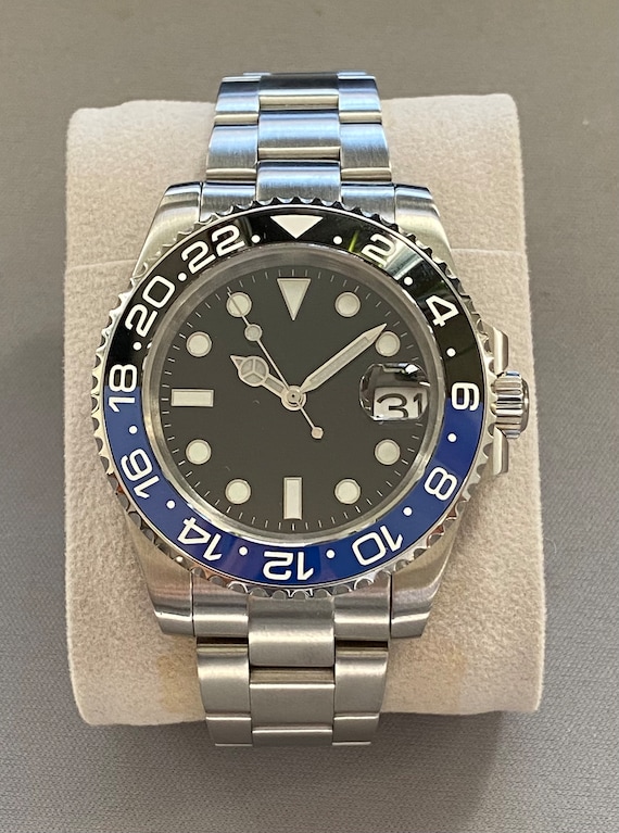 40mm Dive Automatic Watch – Sapphire Crystal, Blue & Black Bezel