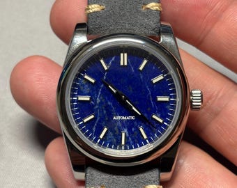 36mm Lapis Lazuli Blue Stone Dial automatic watch