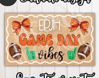 painted banner template | football banner | orange sports team banner | 6 designs | banner mockup | editable banner | DIGITAL DOWNLOAD