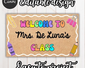 painted banner template | welcome to my class banner | back to school banner | teachers | banner mockup | custom banner | DIGITAL DOWNLOAD