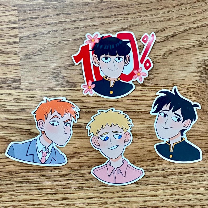 Mob Psycho 100 Stickers | Anime Stickers | Shigeo Kageyama | Arataka ...