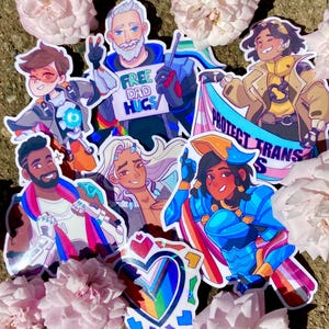Stickers fierté Overwatch 2025 ! | Venture, Soldier 76, Tracer, Baptiste, tisserande, Pharah Overwatch 2 | Stickers Gaming Pride