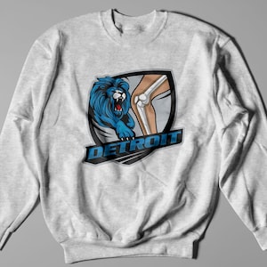 Sudadera de los Detroit Lions Sudadera de cuello redondo de Detroit Football Sudadera con capucha de los Detroit Lions Sudadera de Detroit Game Day Sudadera Lions Gear Grit