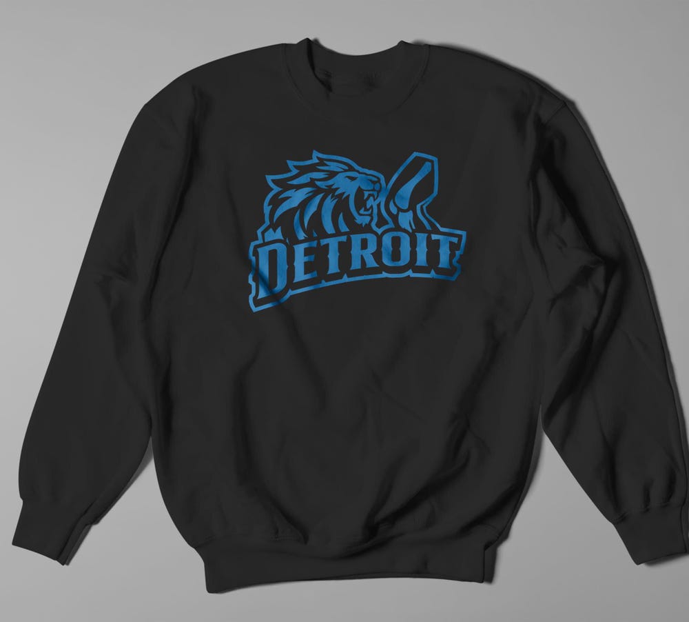 Detroit Lions Sweatshirt Detroit Football Crewneck Sweatshirt Detroit Lions Hoodie Detroit Game Day Sweatshirt Lions Gear Grit Sweatshirt