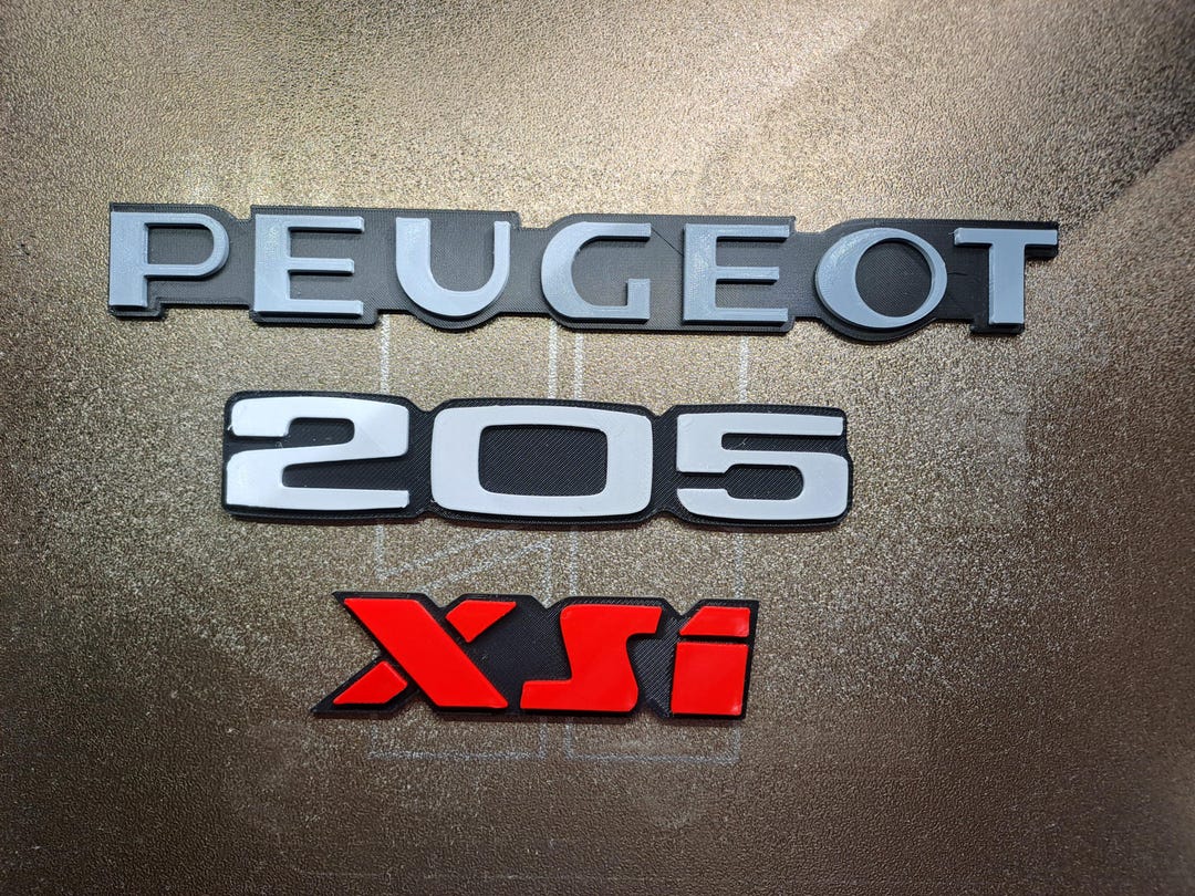 PACK Peugeot 205 XSI 3D Emblem / PACK Peugeot 205 Xsi Emblems in 3D - Etsy