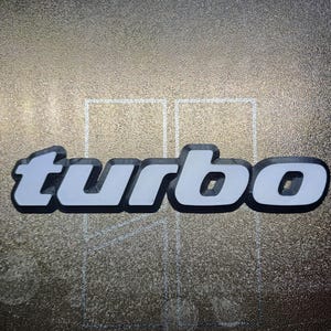 Opel Calibra TURBO 3D emblem / Opel Calibra TURBO emblem in 3D
