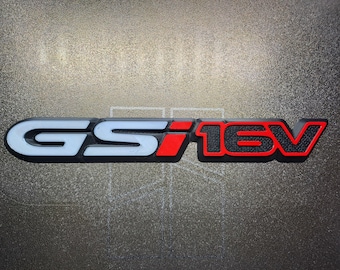 Opel Astra GSI 16V 3D-Emblem – Premiumqualität – 3D-Druck – Autogeschenke – Autoliebhaber – Hobbys – Männer und Frauen – Vintage – Oldtimer