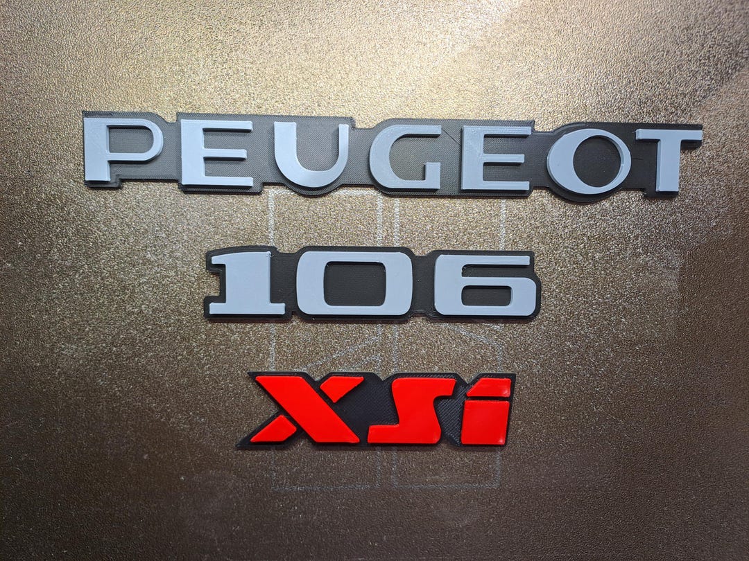 PACK Peugeot 106 XSI 3D Emblem - Car Lovers - 3d Printing - Car ...