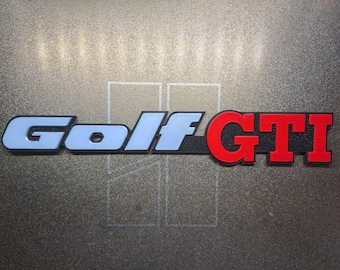 Volkswagen Golf GTI 3D-Emblem – Autoliebhaber – originelle Geschenke – Top-Qualität – Oldtimer – Hobby-Männer und -Frauen – Autogeschenke – 3D-Druck – Vintage