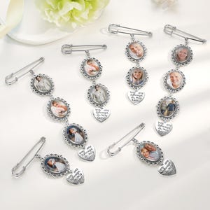 Personalisierte Brautstrauß Charme, benutzerdefinierte Blumenstrauß Foto Charme, Erinnerung Pin, Mini Charme, Hochzeit Erinnerungs Andenken