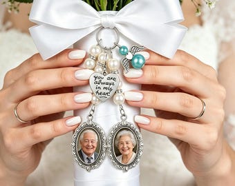 Colgante personalizado para ramo de novia, colgante personalizado para ramo de boda con foto, broche conmemorativo, regalo para despedida de soltera