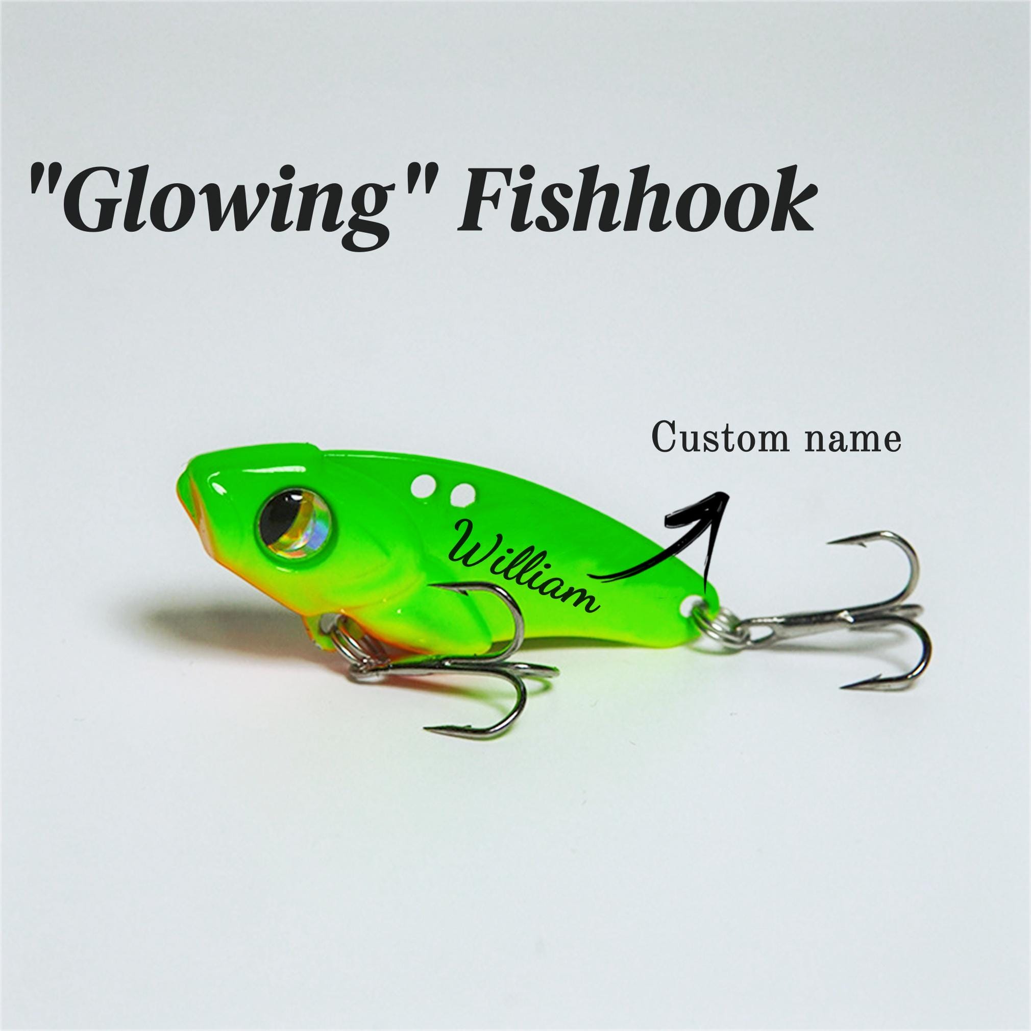 Fishing Gift,Custom Lure Father's Day Gift,"Glowing"Metal Fishhook,Fishing Lure,Fishing Buddy GiftGift for Dad/Uncle/Husband,Retirement Gift