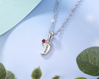 Personalisierte Geburtsstein Halskette für Mama, Gravur Halskette Geschenk für Frauen, Muttertagsgeschenke, Geschenke für Oma, Geschenke für Mama
