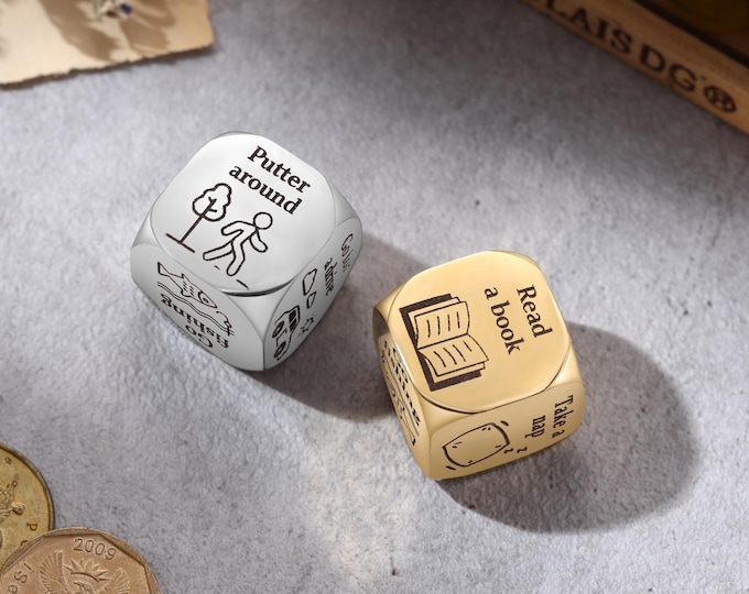Personalized Retirement Dice,Funny Retirement Gift for Women Men,Grandparents Gift,Retirement Gift,Employee Appreciation Gift,Anniversary