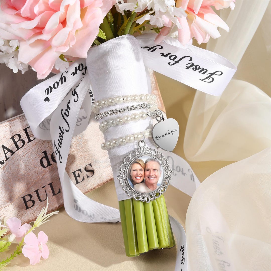 Personalised Bridal Bouquet Charm,custom Bouquet Pearl Charms With ...