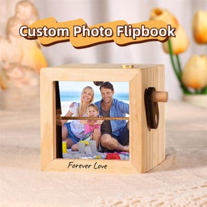 Custom Flip Book Frame Animation Machine,Personalized Hand Crank Photo Album,Mechanical Hand Motion Photo Album,Creative Mother&#39;s Day Gifts