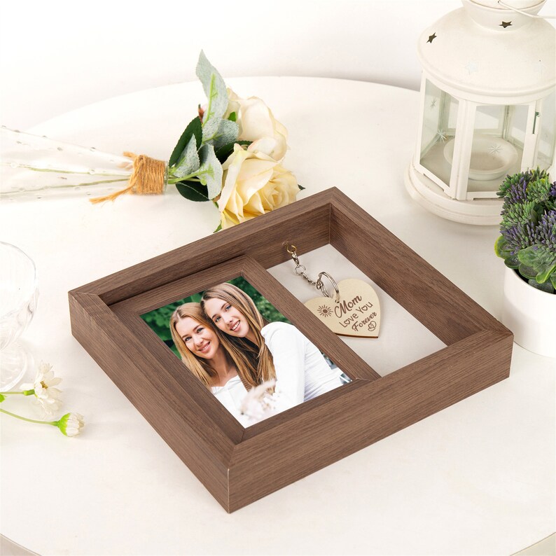 Personalisierte Wohndekoration, anpassbarer Bilderrahmen, Holzmaterial, Muttertagsgeschenke, Jubiläumsgeschenke, Geschenke für Sie, personalisiertes Geschenk Bild 3