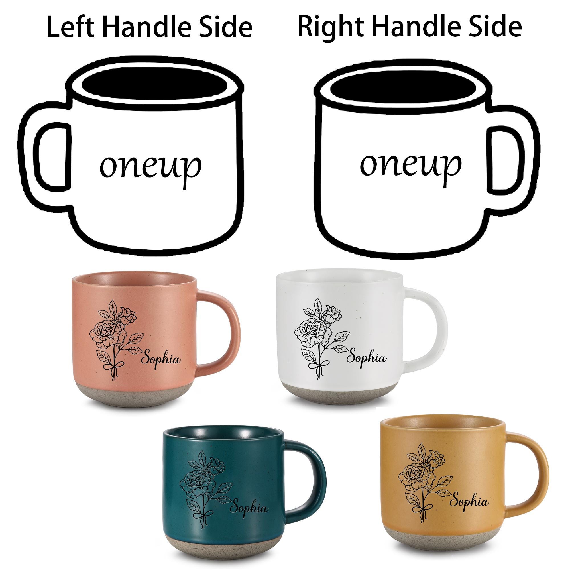 Personalized Large Ceramic Mug Family Gift,Custom Mug Birth Flower Mug,Coffee Mug,Gift for Her,Grandparents Gifts,Mother&#39;s Day Gifts Ideas
