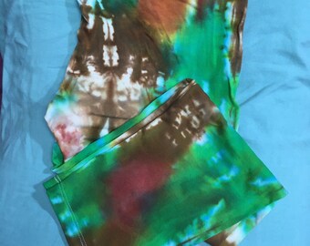 Tie dye Capri yoga pants