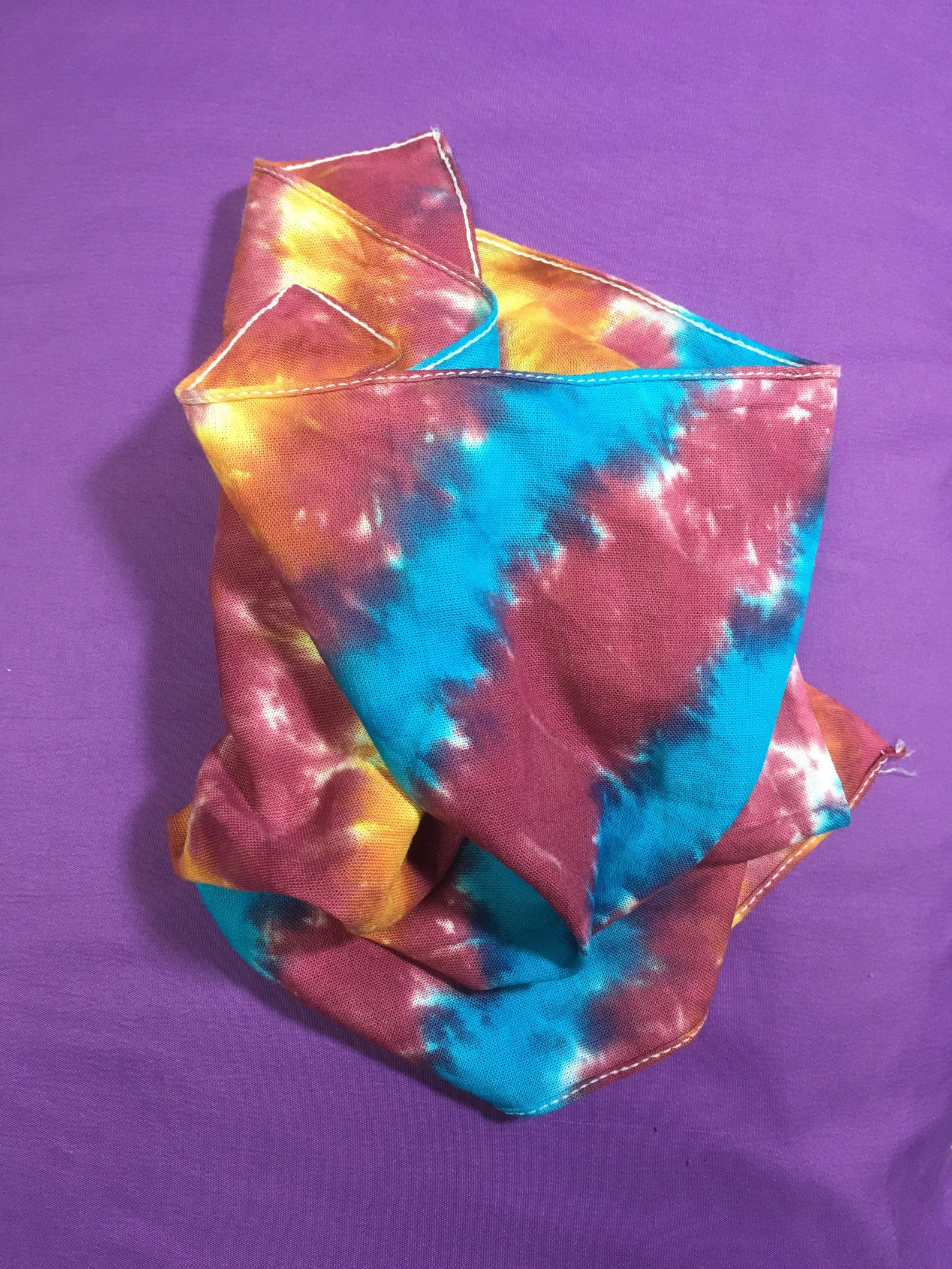 Up Cycled Linen Tie Dye Handkerchief Etsy