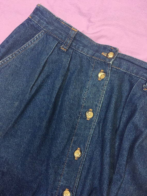 Vintage ‘90’s denim skirt. Soft and flowy and big… - image 2