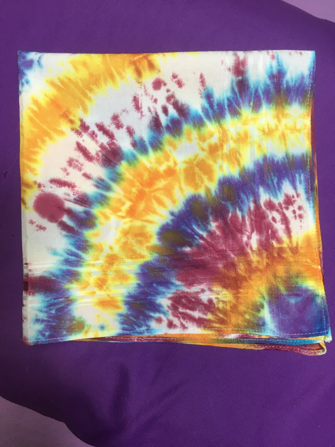 Rainbow Tie Dye Handkerchief Etsy
