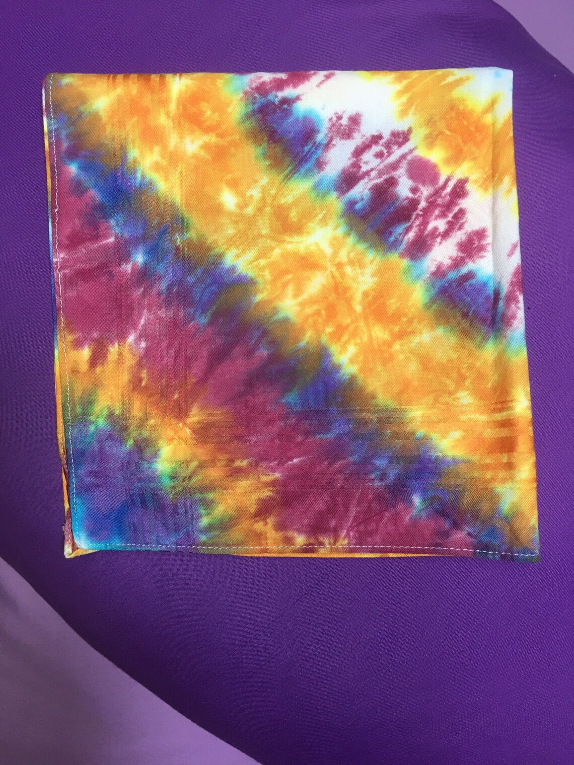 Rainbow Tie Dye Handkerchief Etsy