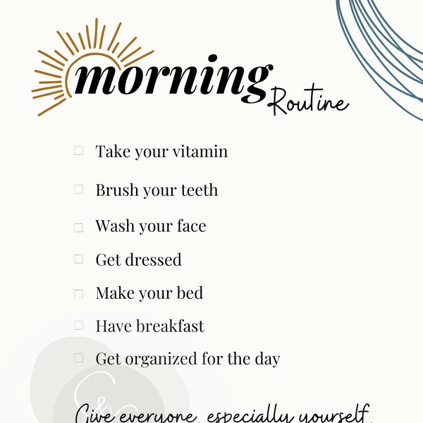 Morning Routine Digital Download