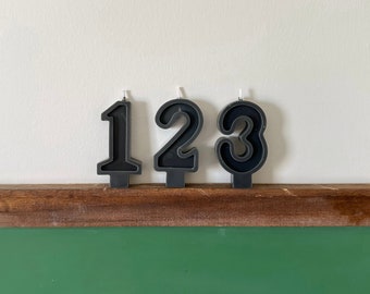 Number Birthday Candles - Matte Black