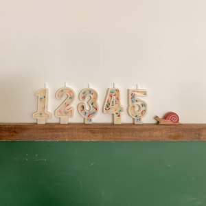 Number Birthday Candles - Primary Colors Frosting & Sprinkles, Birthday Party, Cake Candle, Number Candle, Cake Topper, First Birthday