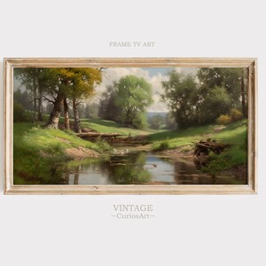 Summer Forest TV Art , Samsung Frame TV Art, Summer Tv Art Forest Tress Art, Summer Tv Art Digital Download